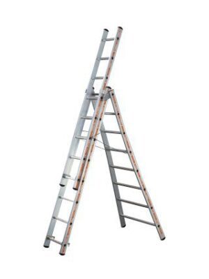 3-delige ladders recht / uitgebogen